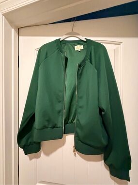 Forest Green Bomber Jacket - Unbranded